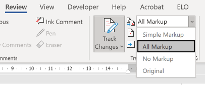 How to view tracked changes in Microsoft Word