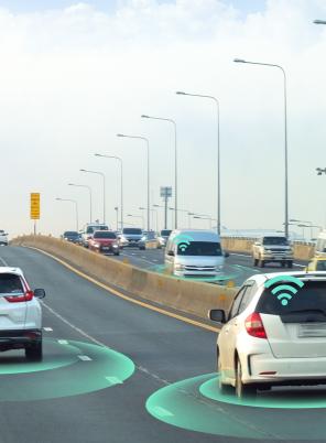Automated vehicles driving on a freeway